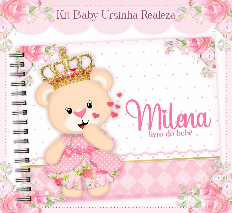 Arquivo Digital Cadernetas e Livro do Bebe Ursinha Realeza 5