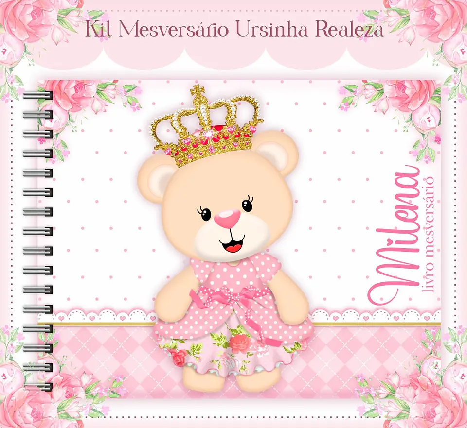 Arquivo Digital Cadernetas e Livro do Bebe Ursinha Realeza 8
