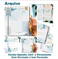 COMBO 8 AGENDAS 2027 E PERMANENTE COM VERSÍCULOS E SEM VERSÍCULOS FLORAL AZUL - Thumbnail 1