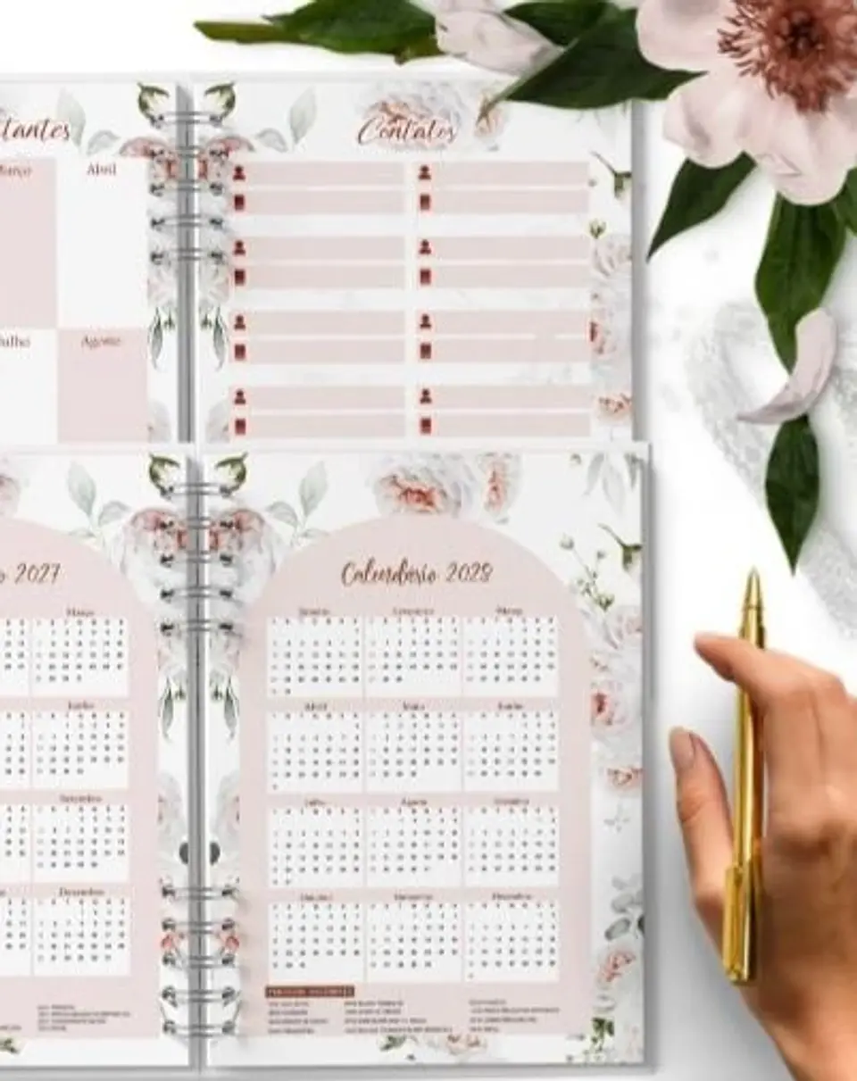 COMBO 10 AGENDAS 2027 E PERMANENTE COM E SEM VERSÍCULOS E HORÁRIOS 5