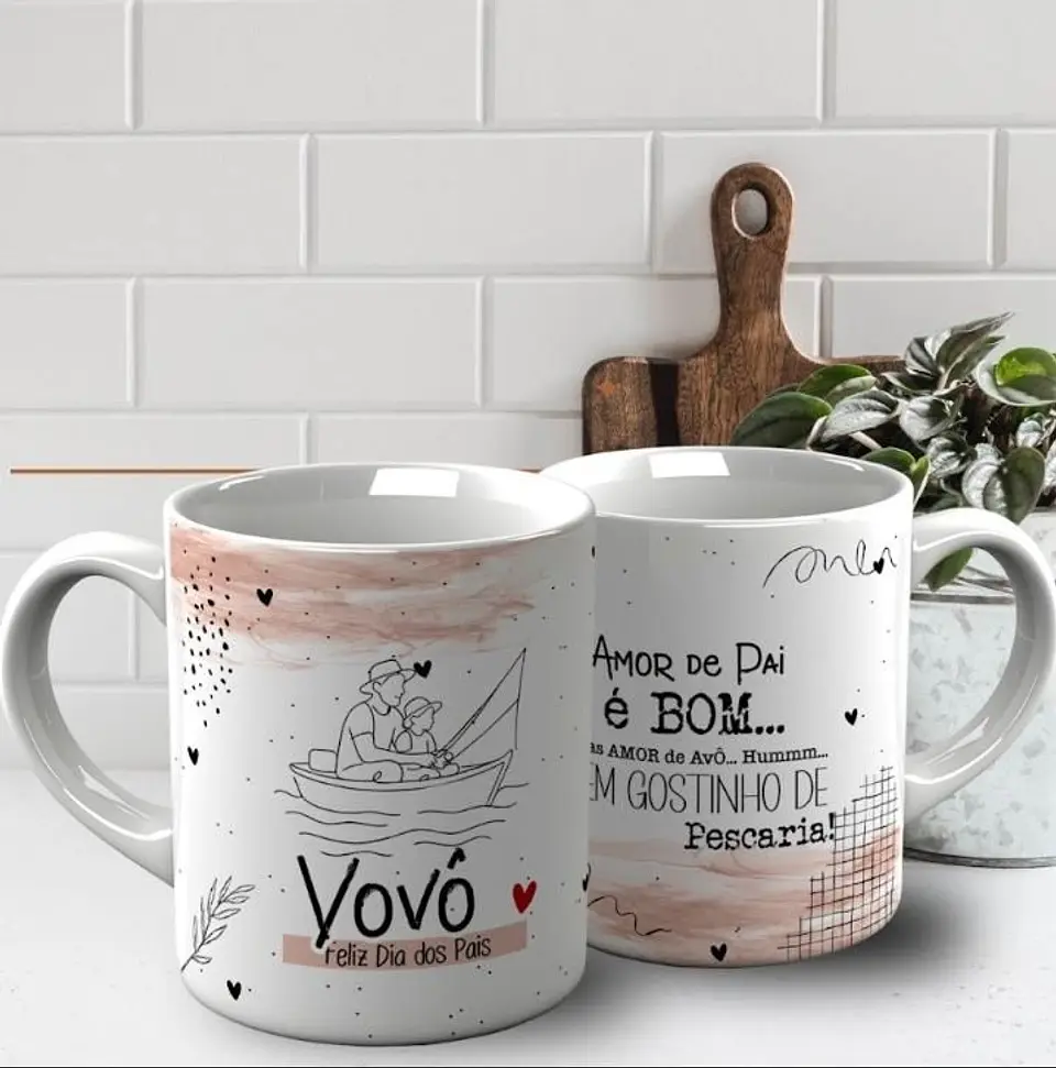 ARTE PARA CANECA DIA DOS PAIS MINIMALISTA 3