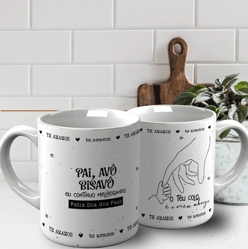 ARTE PARA CANECA DIA DOS PAIS MINIMALISTA 8