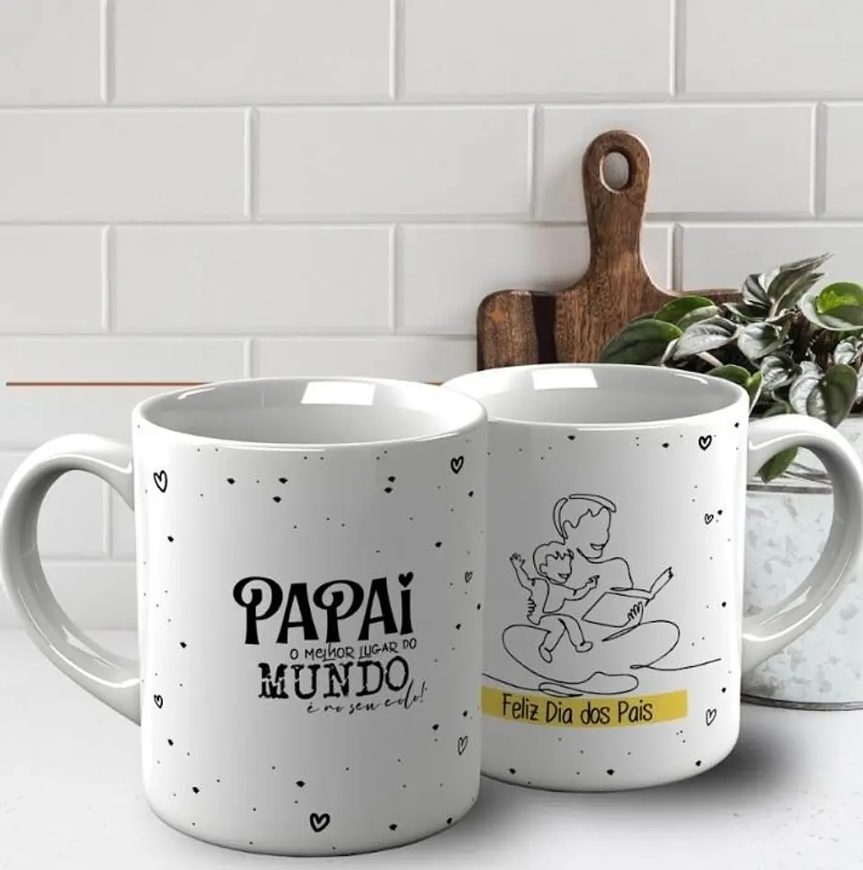 ARTE PARA CANECA DIA DOS PAIS MINIMALISTA 11