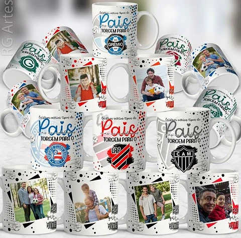 CANECAS OS MELHORES PAIS - KIT DIGITAL