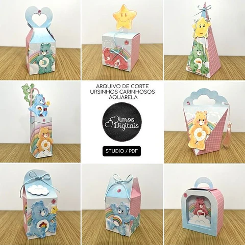 URSINHOS CARINHOSOS AQUARELA - ARQUIVO DE CORTE