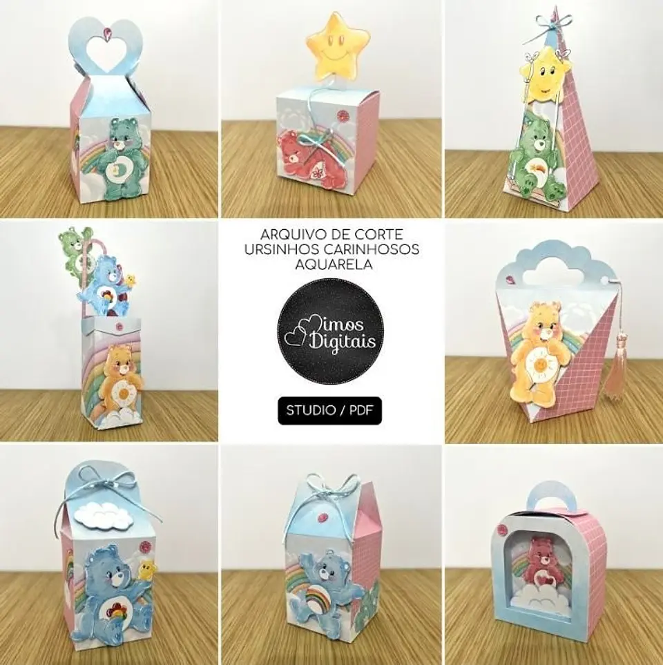 URSINHOS CARINHOSOS AQUARELA - ARQUIVO DE CORTE 2