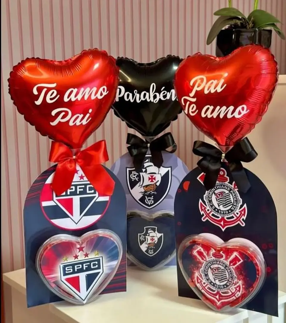 CARTÃO CORAÇÃO DIA DOS PAIS TIMES 1