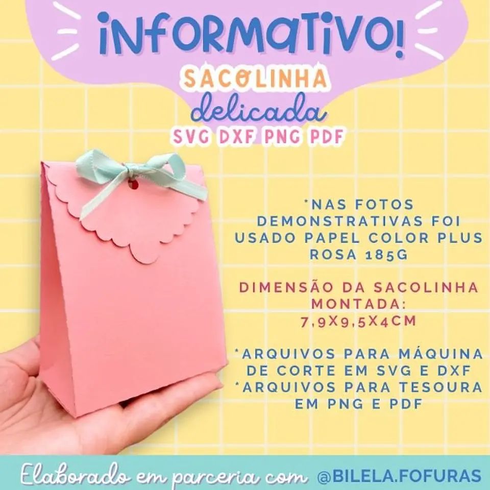 MOLDE CAIXA – SACOLINHA DELICADA 1