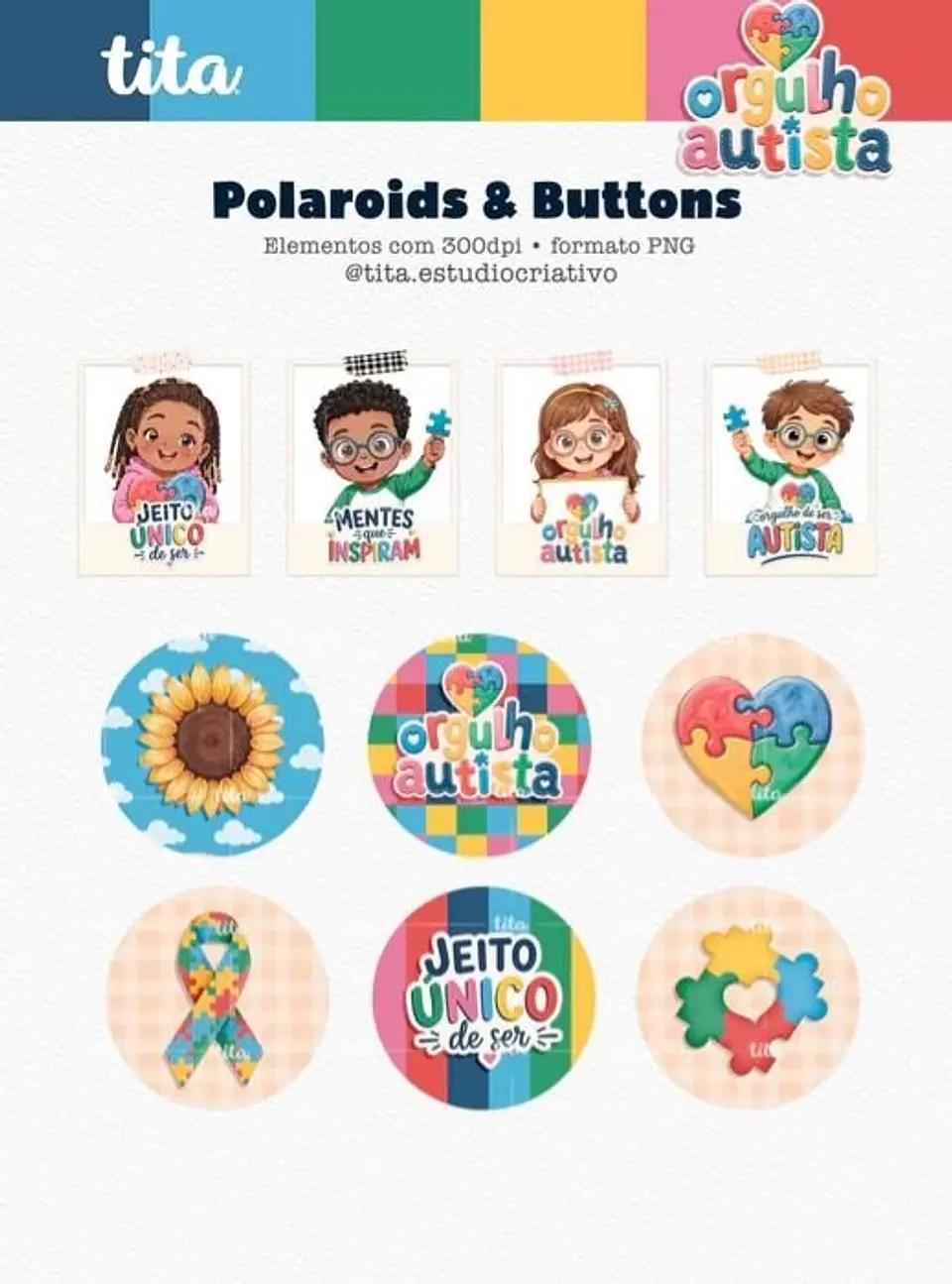 ORGULHO AUTISTA – COMBO DE ILUSTRAÇÕES E PAPÉIS 6