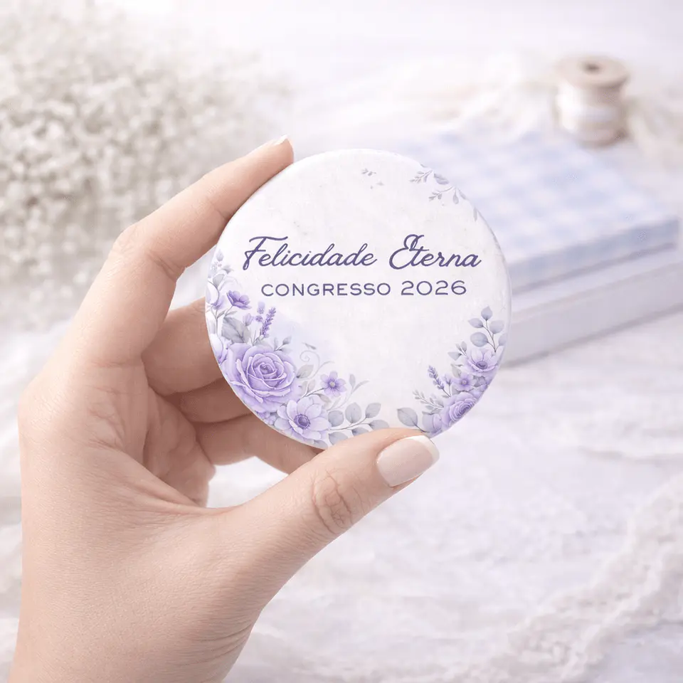 Caderno para o Congresso 2026 – Floral Azul COM Tema 6