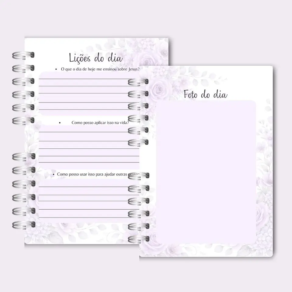 Caderno para o Congresso 2026 – Floral Azul COM Tema 12