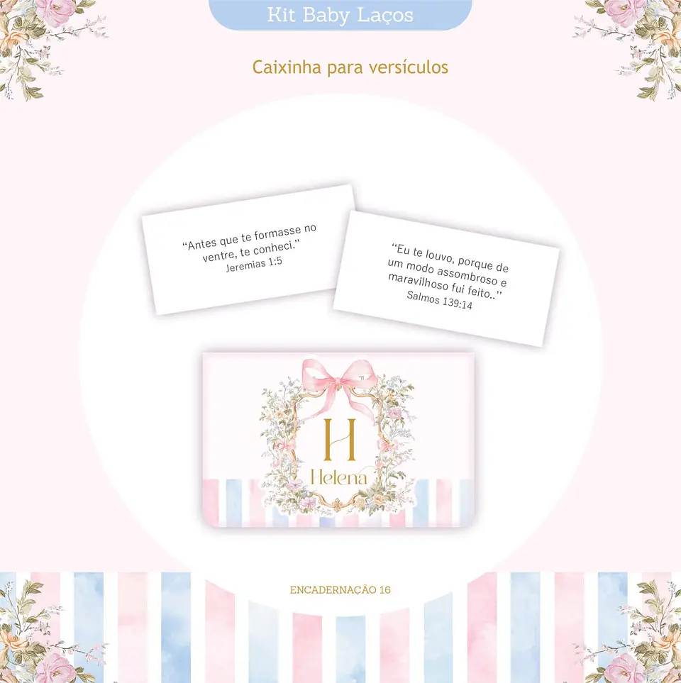 Caderneta e Kit Maternidade LAÇOS 14