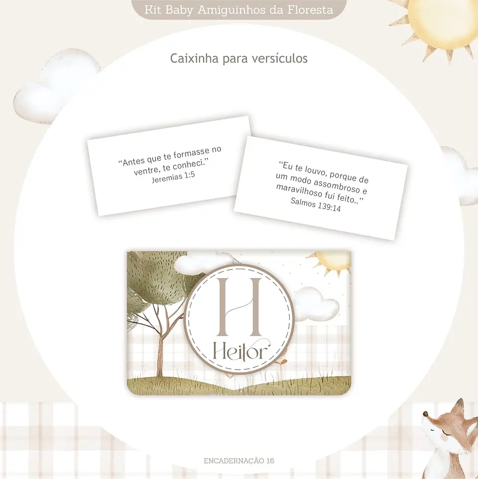 Caderneta e Kit Maternidade BICHINHOS NA FLORESTA 8
