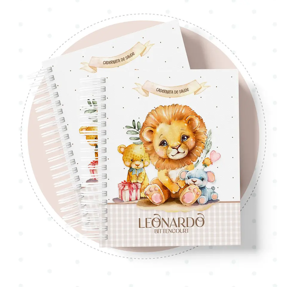 Caderneta com Livros do bebe Leãozinho - Arquivo Digital 1