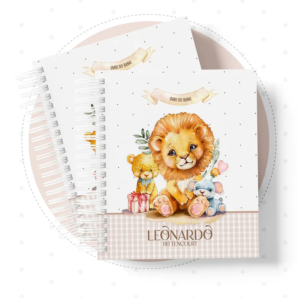 Caderneta com Livros do bebe Leãozinho - Arquivo Digital 4