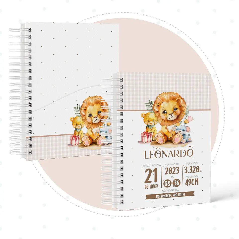 Caderneta com Livros do bebe Leãozinho - Arquivo Digital 8