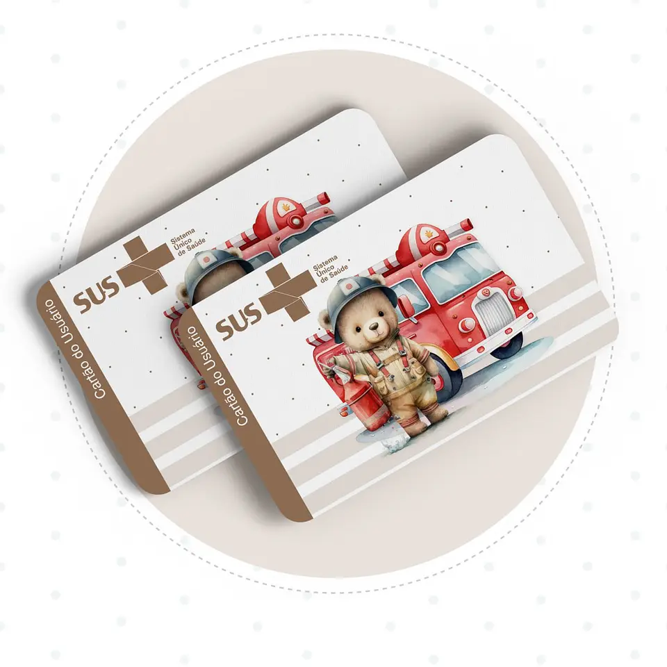 Caderneta com Livros do bebe Urso Bombeiro - Arquivo Digital 7