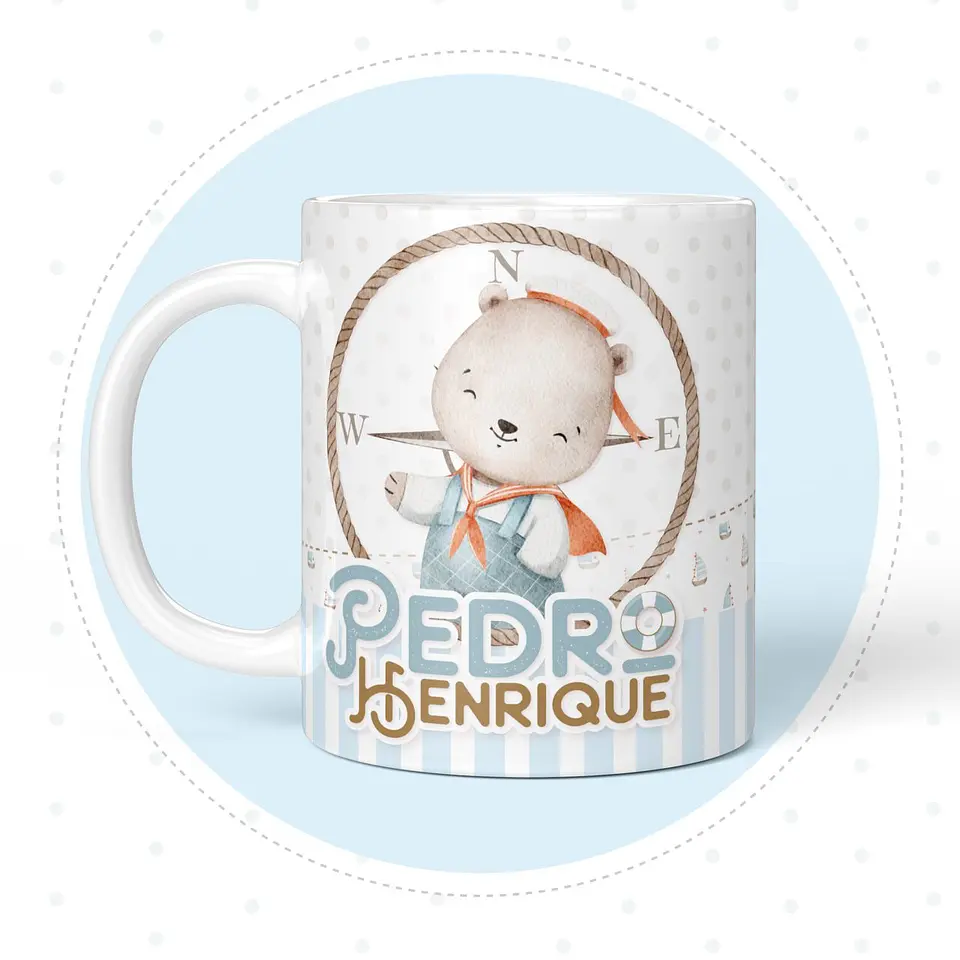 Caderneta com Livros do bebe Ursinho Marinheiro - Arquivo Digital 4