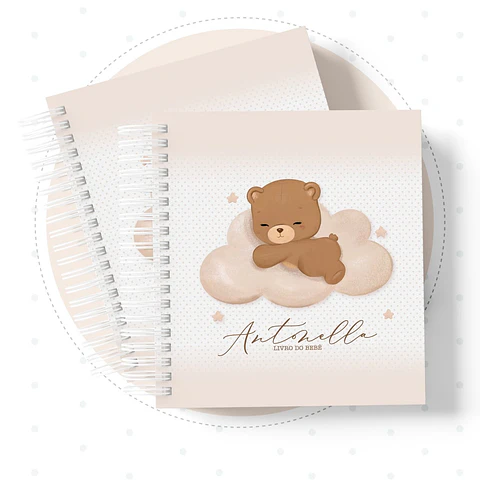 Caderneta com Livros do bebe Ursa Ursinha - Arquivo Digital