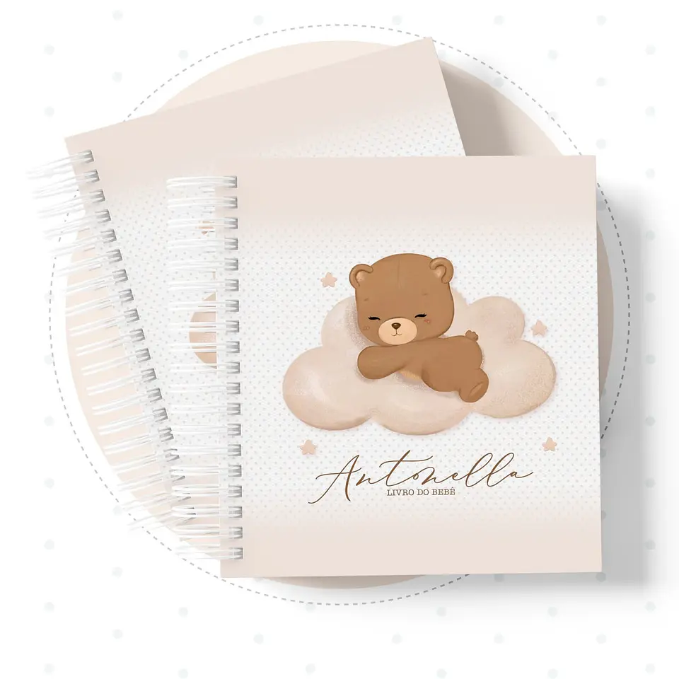 Caderneta com Livros do bebe Ursa Ursinha - Arquivo Digital 2