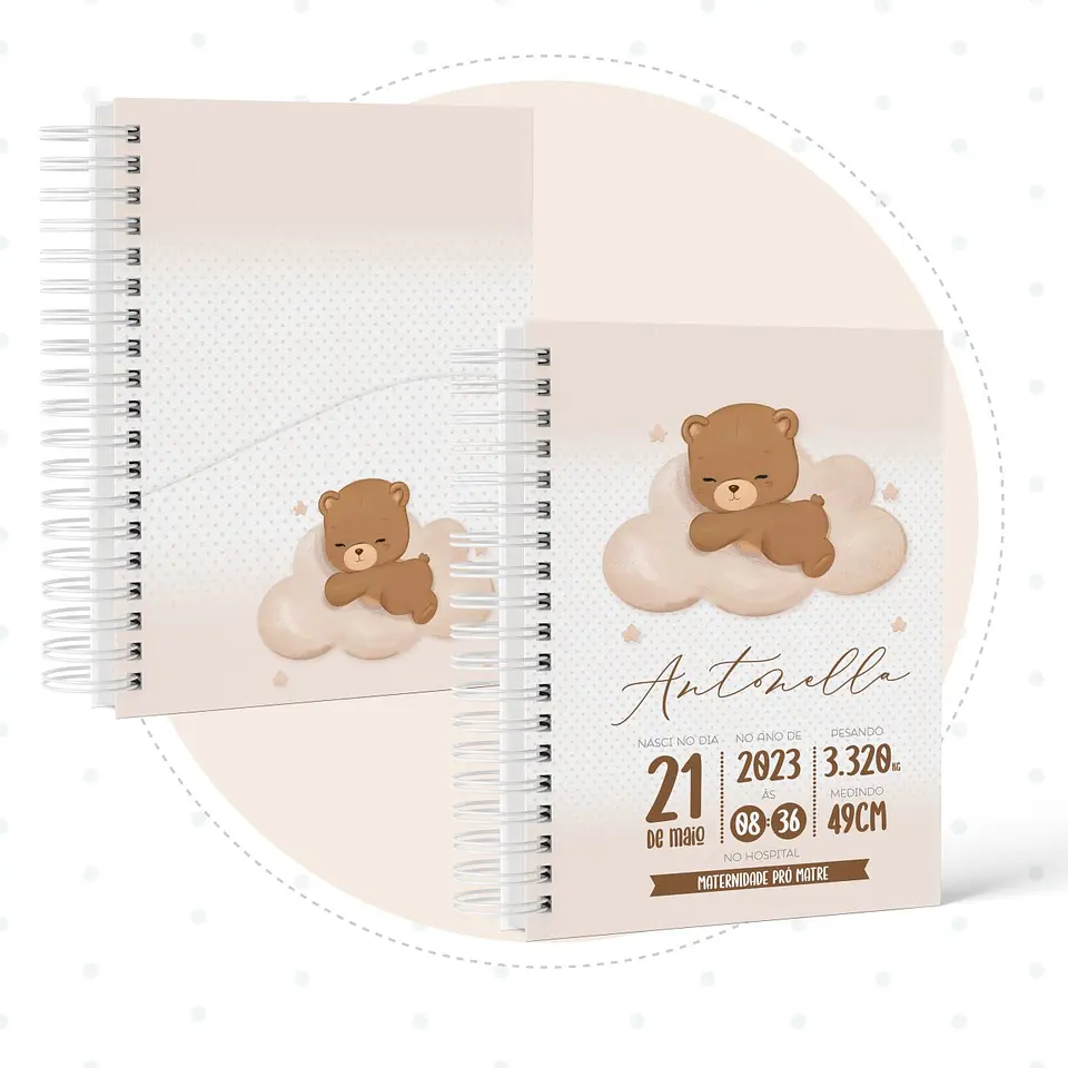 Caderneta com Livros do bebe Ursa Ursinha - Arquivo Digital 4