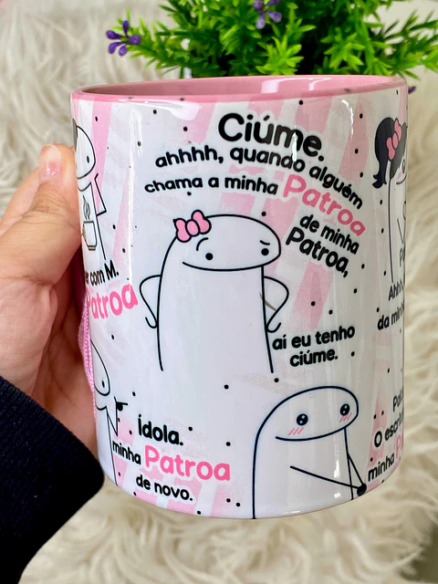 Caneca Flor Mulher Com M - MINHA PATROA - Arquivo Digital