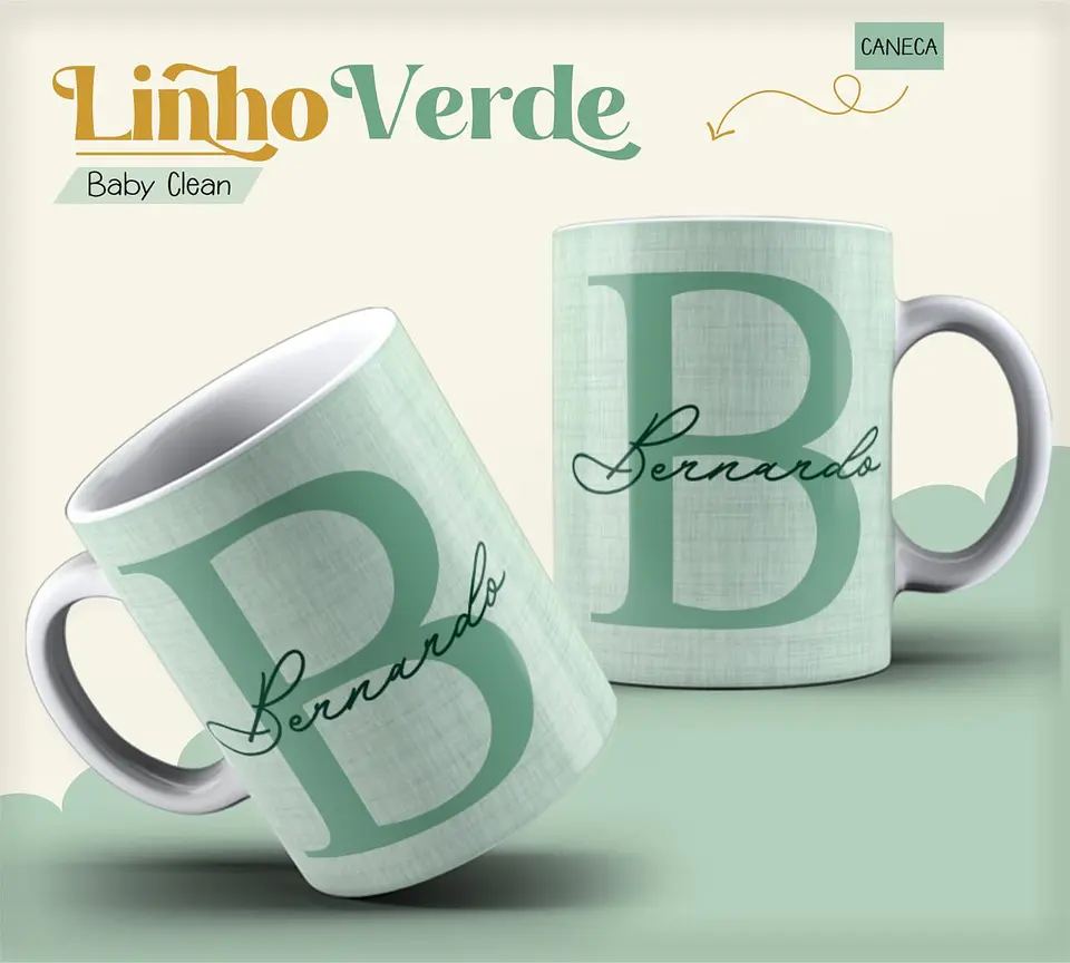 Caderneta e Livro do bebe Linho Verde - Arquivo Digital 6