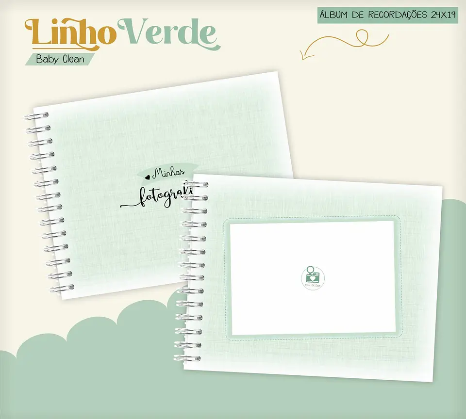 Caderneta e Livro do bebe Linho Verde - Arquivo Digital 12