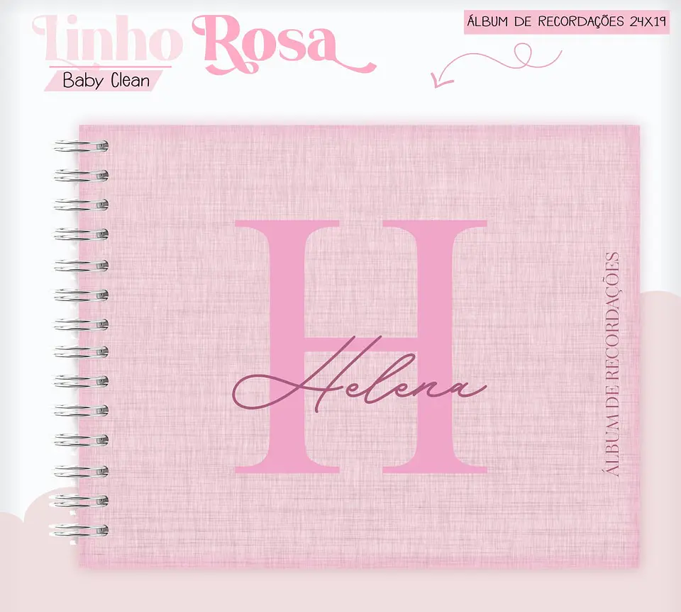 Caderneta e Livro do bebe Linho Rosa - Arquivo Digital 6