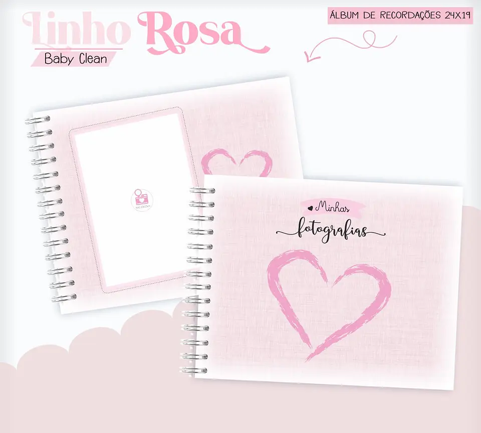 Caderneta e Livro do bebe Linho Rosa - Arquivo Digital 10