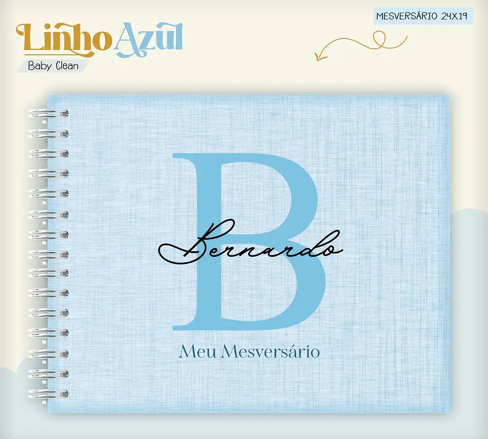 Caderneta e Livro do bebe Linho Azul - Arquivo Digital 8