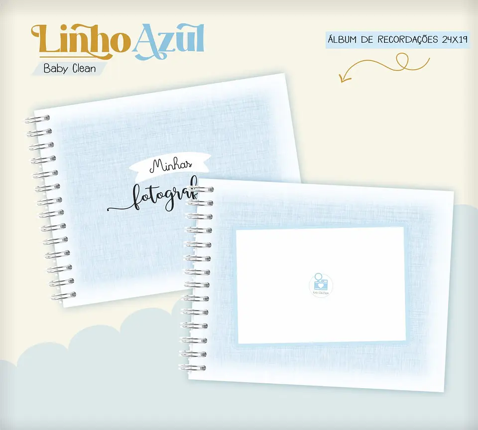 Caderneta e Livro do bebe Linho Azul - Arquivo Digital 13