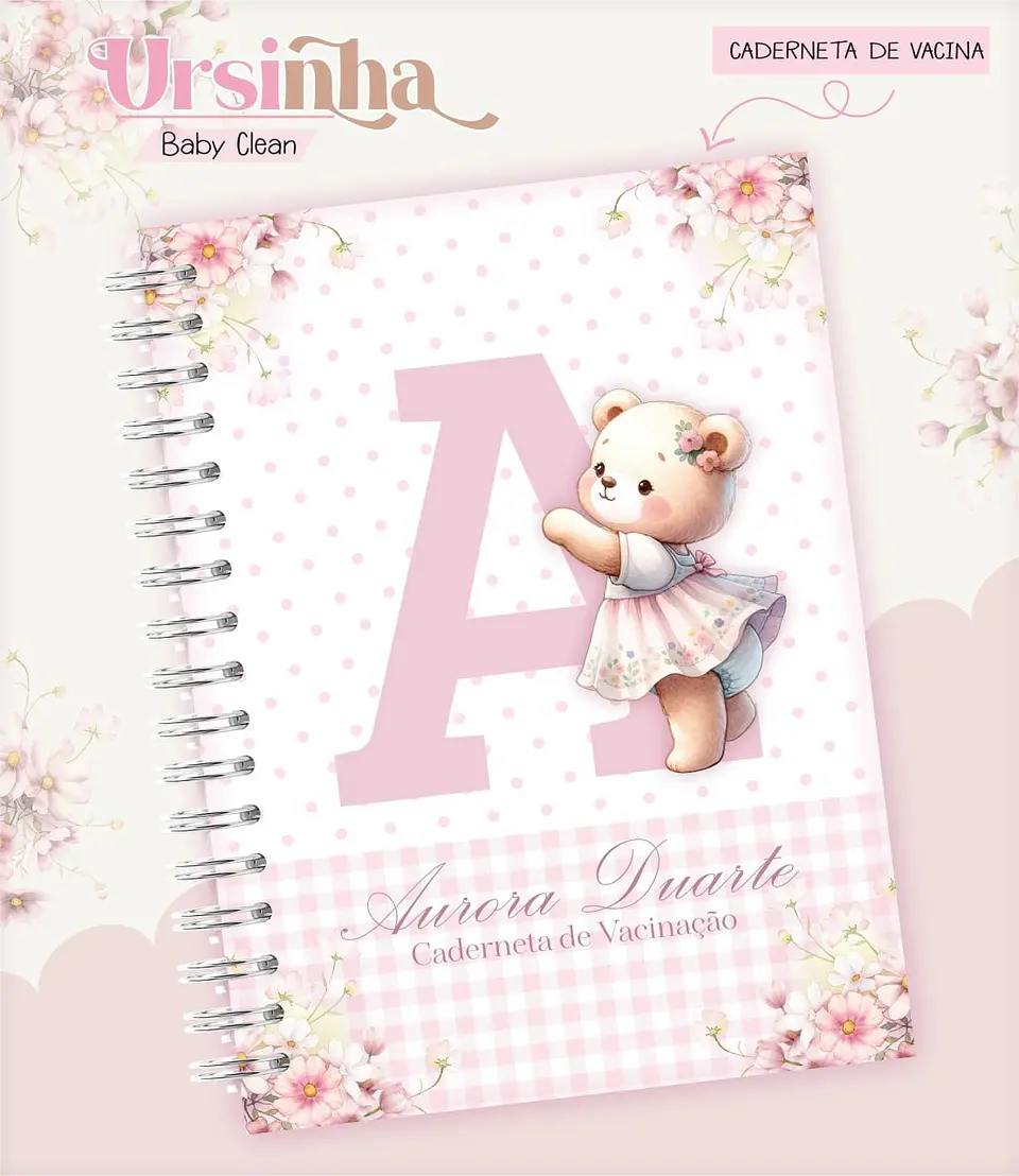 Caderneta e Livro do bebe Ursinha Baby Clean - Arquivo Digital 1