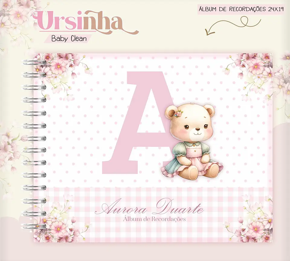 Caderneta e Livro do bebe Ursinha Baby Clean - Arquivo Digital 3