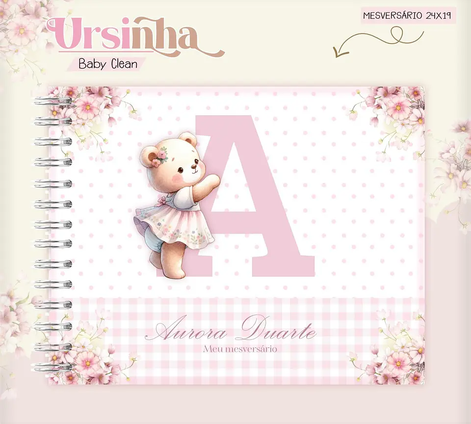 Caderneta e Livro do bebe Ursinha Baby Clean - Arquivo Digital 4