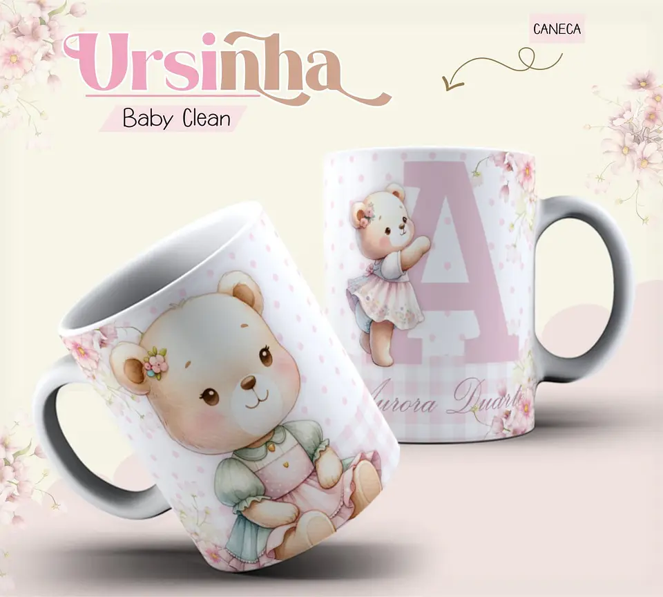 Caderneta e Livro do bebe Ursinha Baby Clean - Arquivo Digital 10
