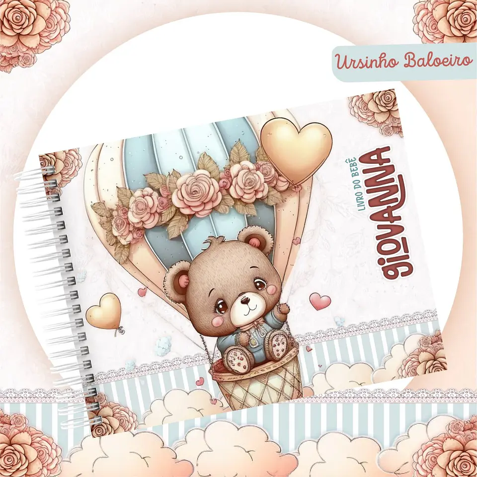 Caderneta e Livro do bebe Ursinha Balão - Baloeira 3
