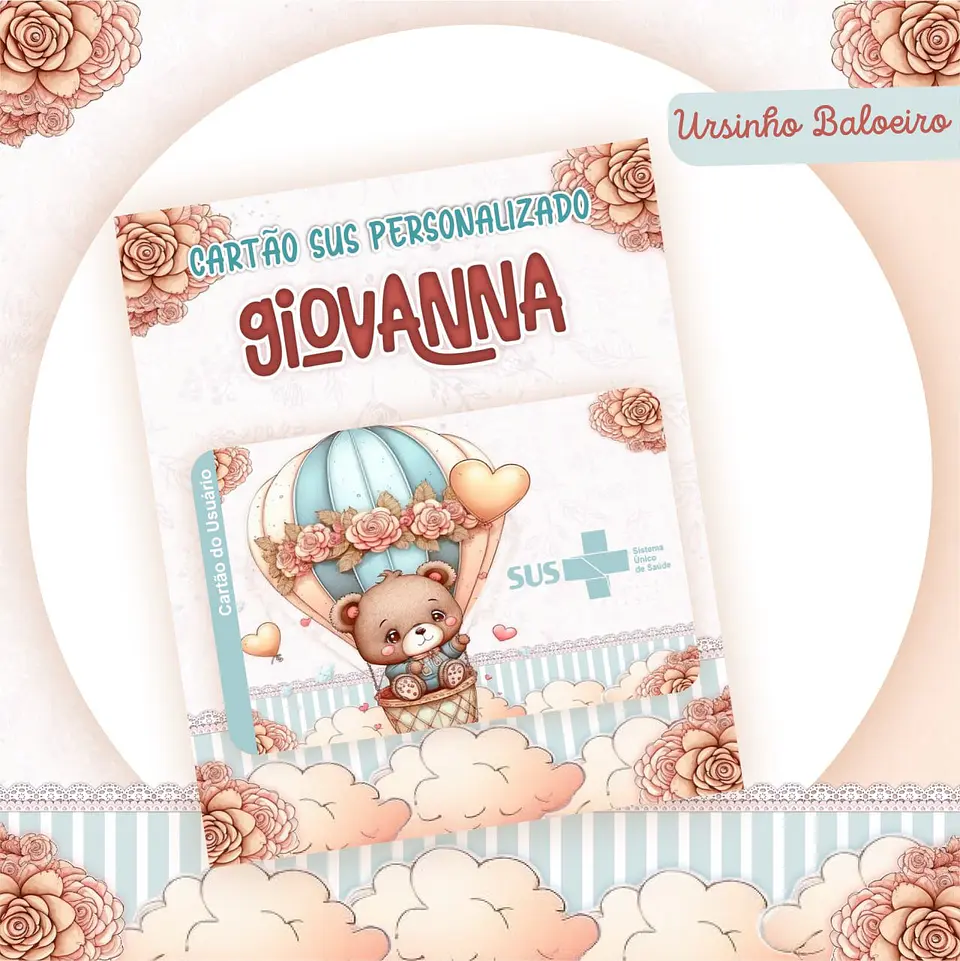 Caderneta e Livro do bebe Ursinha Balão - Baloeira 4