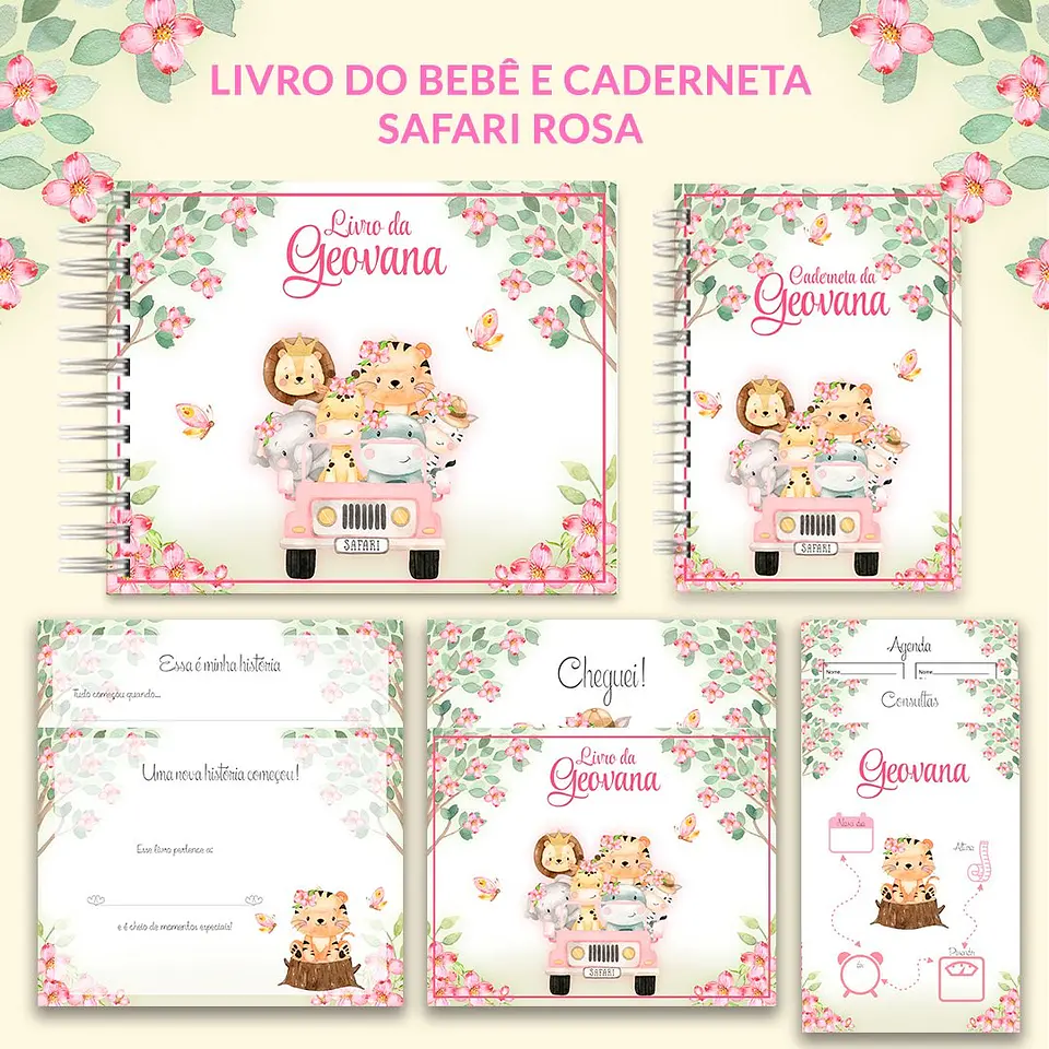 Capas Cadernetas Safari - SOMENTE CAPAS 2