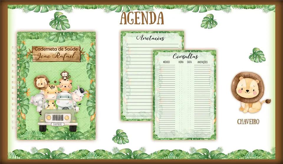 Capas Cadernetas Safari - SOMENTE CAPAS 7