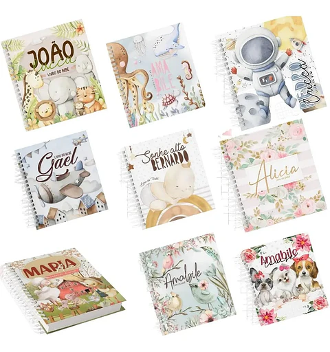 Arquivo Pack +50 Temas Maternidade Caderneta Livro Bebe Álbum