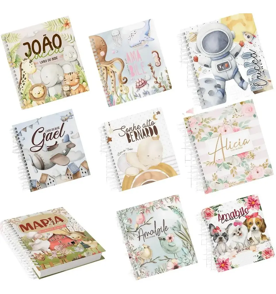 Arquivo Pack +50 Temas Maternidade Caderneta Livro Bebe Álbum 1
