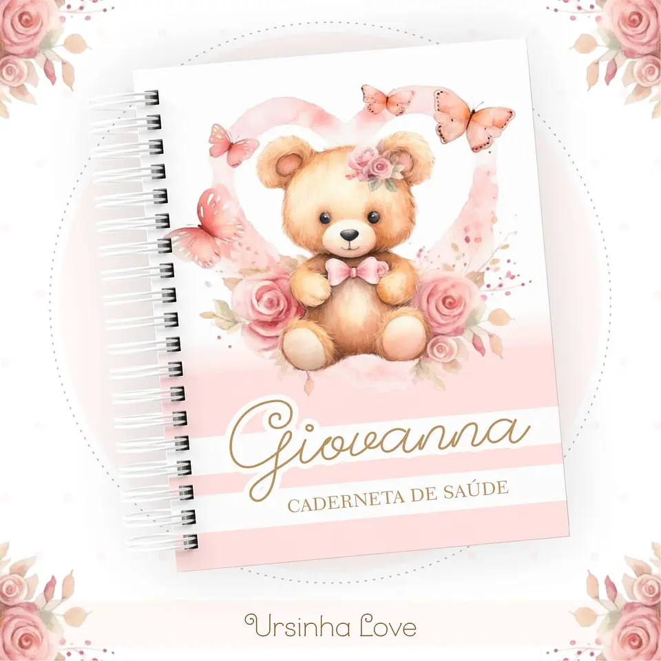 Caderneta e Livro do bebe Ursinha Love 1