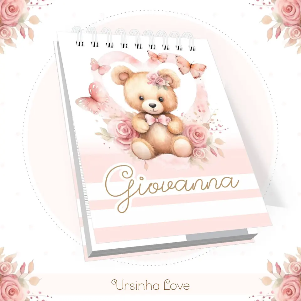 Caderneta e Livro do bebe Ursinha Love 5