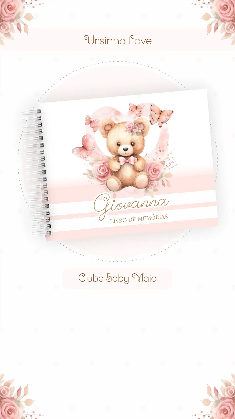 Caderneta e Livro do bebe Ursinha Love 10