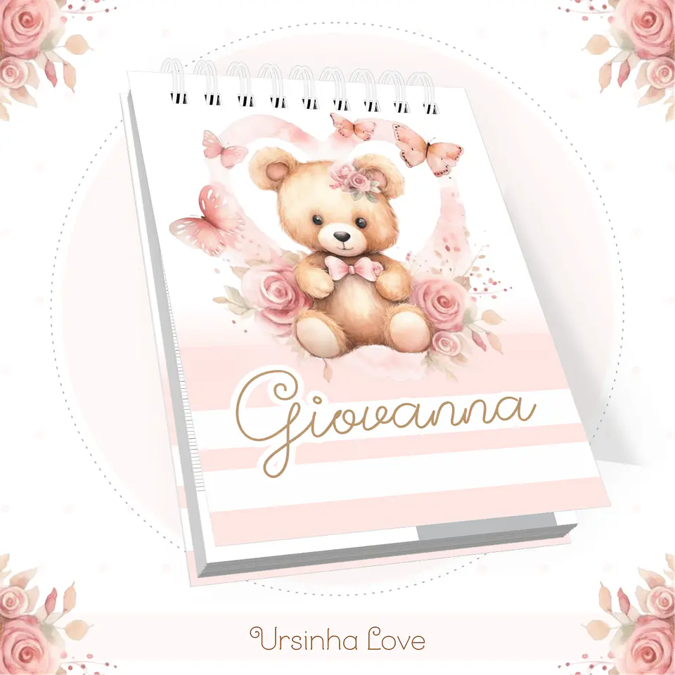 Caderneta e Livro do bebe Ursinha Love 18