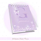 Caderneta e Livro do bebe Alfabeto Clean Borboleta Roxo - Thumbnail 6