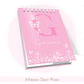 Caderneta e Livro do bebe Alfabeto Clean Borboleta Rosa - Thumbnail 4