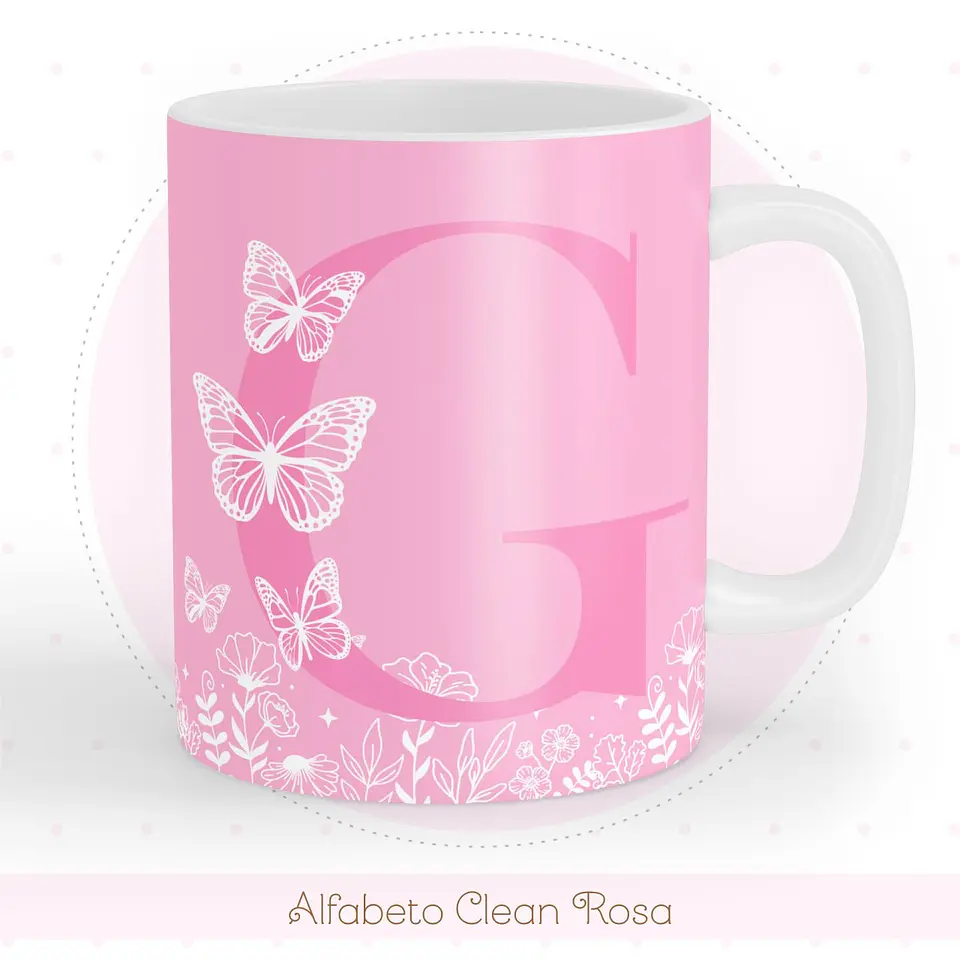 Caderneta e Livro do bebe Alfabeto Clean Borboleta Rosa 7