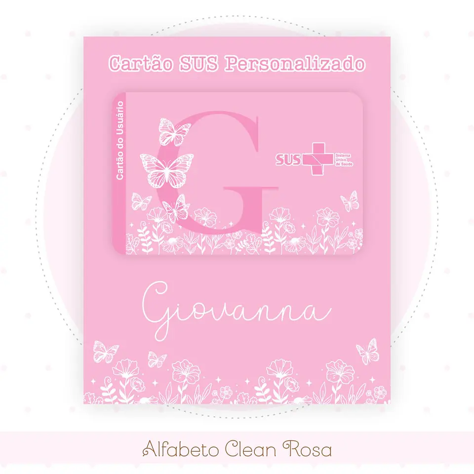 Caderneta e Livro do bebe Alfabeto Clean Borboleta Rosa 8
